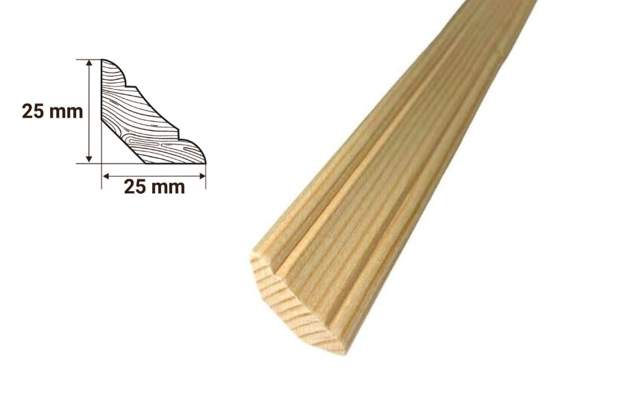 smooth finish pine wood corner trim for panels