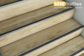 Aluminium Stair Nosing with Rubber Insert 35 MM x 19 MM x 1 M 2 M & 2.5 M Length Anodised Silver Gold Champagne - LSSZG