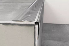 Anodised aluminium stair nosing 40 MM×30 MM x 1.2 M & 2.4 M Length with anti-slip grooved surface - PS8