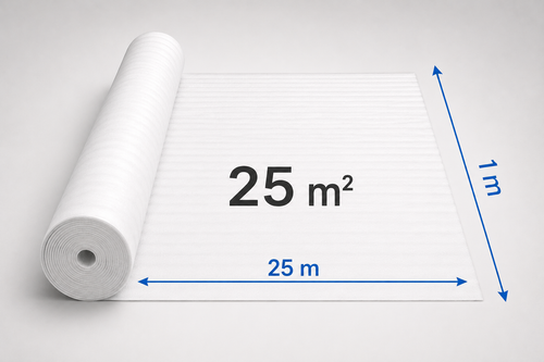 (DONE) Acoustic Underlay Roll 2mm Thick White – Soundproof Flooring Underlay 10m²–25m² for Laminate, Wood & Vinyl Floors