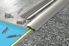 Aluminium Door Threshold Strip 37 MM x 930 MM Length Self-Adhesive Silver 5in1 Installation LW37