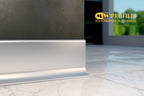 Aluminium Skirting Board 80 MM x 2500 MM Length Anodised Silver Trim Profile LP80