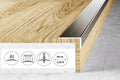 Aluminium Stair Nosing 40 MM x 20 MM x 0.9 M Length Wide Grooved Anti-Slip Profile - IP40