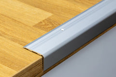 Aluminium Stair Nosing 48mm x 34mm x 118cm Length Step Edge Trim Anodised Silver, Gold, Champagne- SN RY48