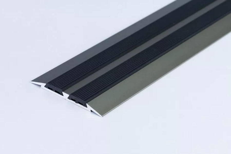 Aluminium Transition Strip with Rubber 45 MM x 1 M & 2 M Length Flat Profile-LPPSGCZ