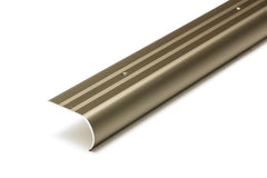 Aluminium Bullnose Stair Nosing 62mm x 38mm x 118cm Length Curved Step Edge Trim Silver Gold Champagne -  SN BL62