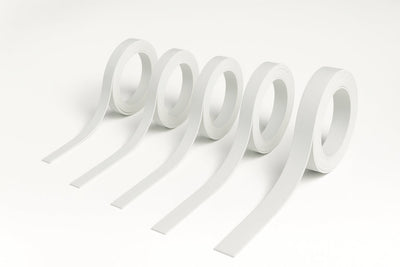 6m Length – White PVC Flat Architrave Trim Plastic Bar Strip Roll Various Sizes