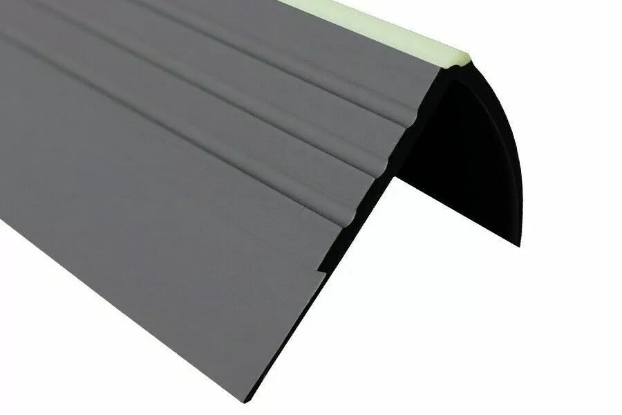 Non Slip PVC Stair Nosing Rubber with Glow Strip 40 MM x 40 MM x 1.18 M Length RDFL