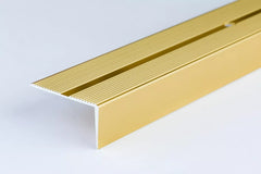 Aluminium Stair Nosing 40 MM x 20 MM x 1 M & 2 M Length Anodised Grooved Anti-Slip - LSSR