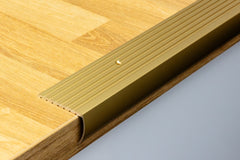 Aluminium Bullnose Stair Nosing 50mm x 30mm x 118cm Length Curved Step Edge Trim Silver Gold Champagne -  SN BL50