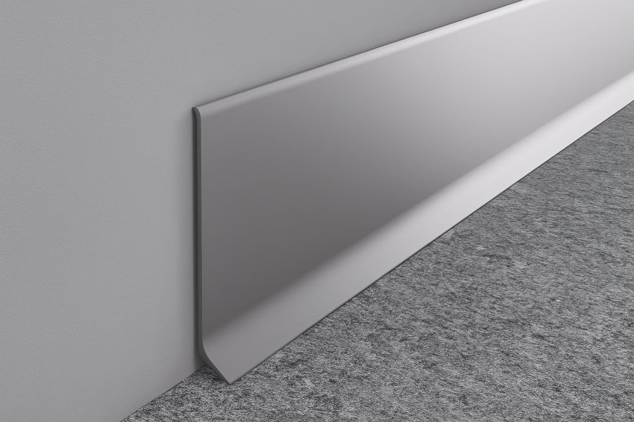 Aluminium Skirting Board 80 MM x 2500 MM Length Anodised Silver Trim Profile LP80