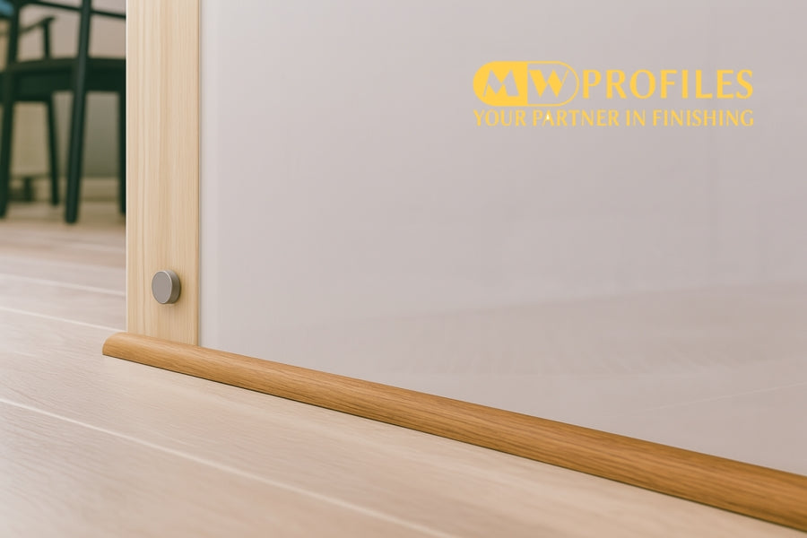 uPVC 13 MM Scotia Skirting Board 1 M & 2.5 M Length Quadrant Trim Moulding Decorative Flooring Edge Beading Strip