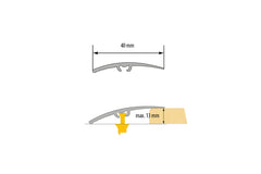 uPVC Door Threshold Strip - 40 MM x 900 MM - Wood Effect Transition Trim LPL40