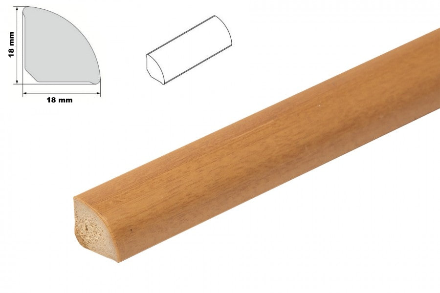 uPVC 18 MM Scotia Skirting Board 1 M & 2.5 M Length Quadrant Trim Moulding Decorative Flooring Edge Beading Strip