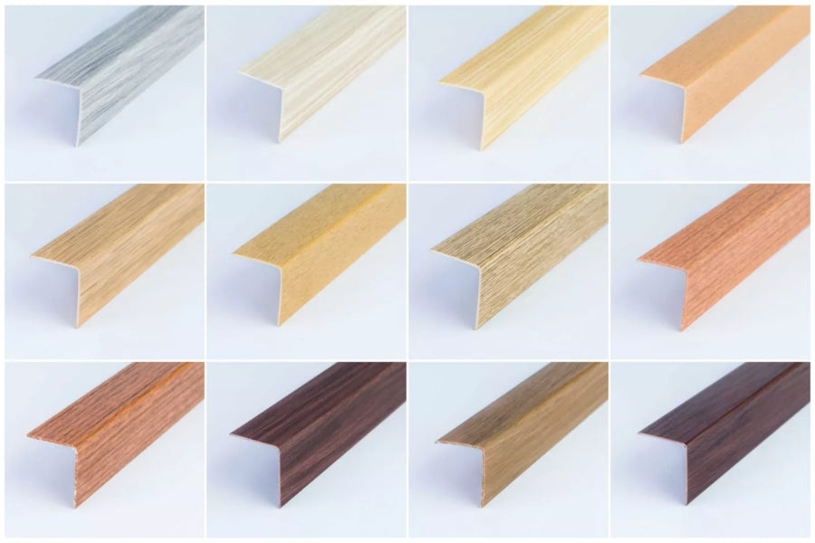 2.5m Length – Wood Effect PVC Corner Angle Trim 90° Plastic Edge Protector Moulding